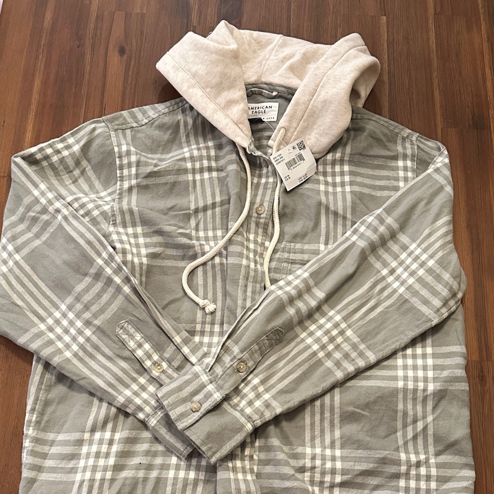 American Eagle Hoodie Flannel